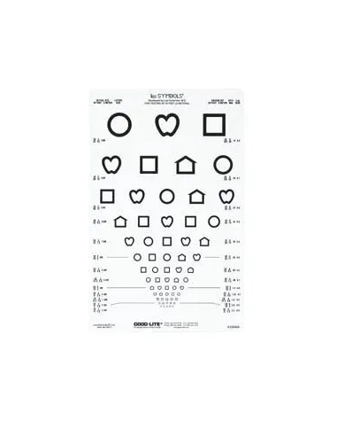 Good-Lite - LEA SYMBOLS - 250412 - Eye Chart Lea Symbols 10 Foot Distance Acuity Test