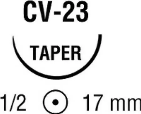 Covidien - Biosyn - Um-203 - Absorbable Suture With Needle Biosyn Polyester Cv-23 1/2 Circle Taper Point Needle Size 4 - 0 Monofilament