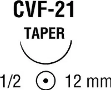 Covidien - Polysorb - UL-102 - Absorbable Suture With Needle Polysorb Polyester Cvf-21 1/2 Circle Taper Point Needle Size 6 - 0 Braided