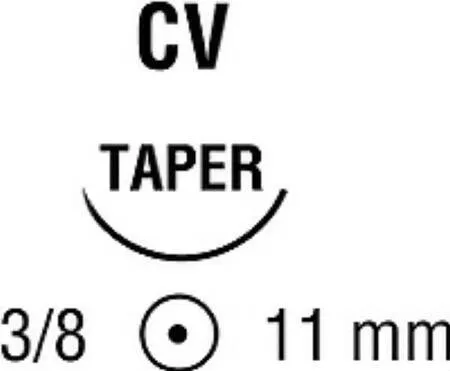 Covidien - Surgipro II - VP-776-X - Nonabsorbable Suture With Needle Surgipro Ii Polypropylene Cv 3/8 Circle Taper Point Needle Size 6 - 0 Monofilament