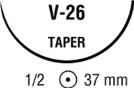 Covidien - Surgipro II - VP-842-X - Nonabsorbable Suture With Needle Surgipro Ii Polypropylene V-26 1/2 Circle Taper Point Needle Size 3 - 0 Monofilament