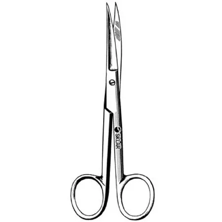 Sklar - 13-2050 - Operating Scissors Sklar 5 Inch Length Or Grade Stainless Steel Finger Ring Handle Curved Sharp Tip / Sharp Tip