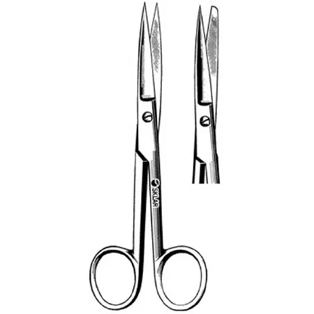 Sklar - 14-1050 - Operating Scissors Sklar 5 Inch Length Or Grade Stainless Steel Finger Ring Handle Straight Sharp Tip / Blunt Tip
