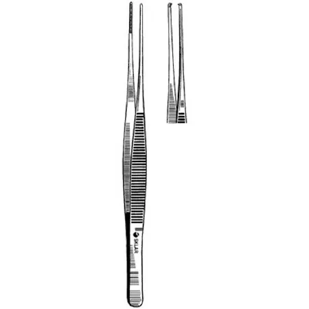 Sklar - 50-2970 - Tissue Forceps Sklar Cushing 7 Inch Length Or Grade Stainless Steel Nonsterile Nonlocking Thumb Handle Straight Delicate, Sharp Pointed Tips With 1 X 2 Teeth