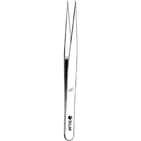 Sklar - 66-7442 - Tissue Forceps Sklar Jeweler 4-1/2 Inch Length Surgical Grade Stainless Steel Nonsterile Nonlocking Thumb Handle Straight No. 3c Fine Pointed Tips With Smooth Jaws