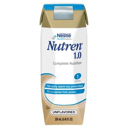 Nestle - Nutren 1.0 - 00798716162104 - Tube Feeding Formula Nutren 1.0 Unflavored Liquid 8.45 oz. Carton
