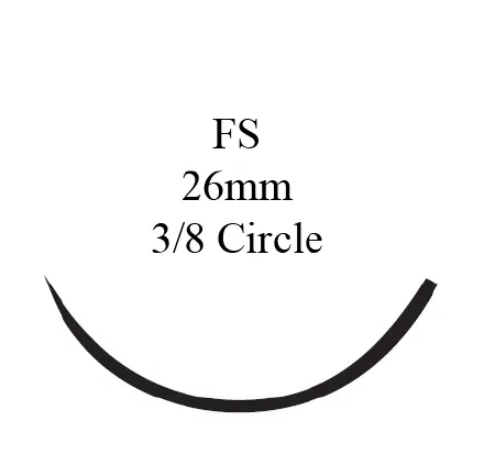 J & J Healthcare Systems - Ethilon - 664H - Nonabsorbable Suture With Needle Ethilon Nylon Fs 3/8 Circle Reverse Cutting Needle Size 2 - 0 Monofilament