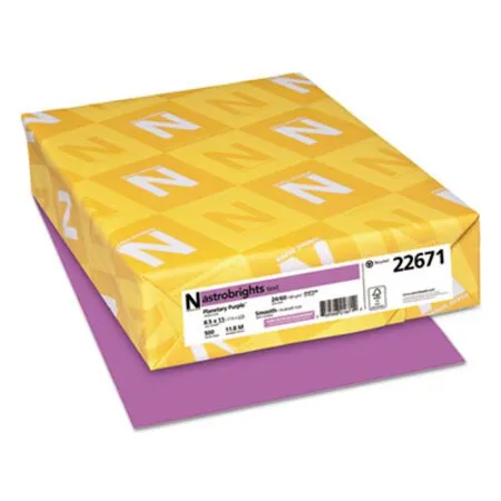 Astrobrights - WAU-22671 - Color Paper, 24 Lb Bond Weight, 8.5 X 11, Planetary Purple, 500 Sheets/ream