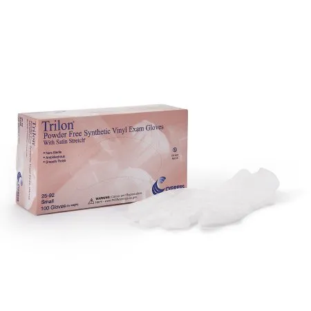 McKesson - Trilon - 25-92 -  Exam Glove  Small NonSterile Vinyl Standard Cuff Length Smooth Clear Not Rated WITH PROP. 65 WARNING