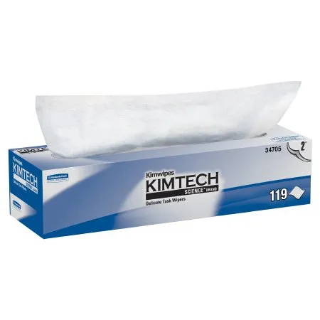 Kimberly Clark - Kimtech Science Kimwipes - 34705 -  Delicate Task Wipe  Light Duty White NonSterile 2 Ply Tissue 11 4/5 X 11 4/5 Inch Disposable