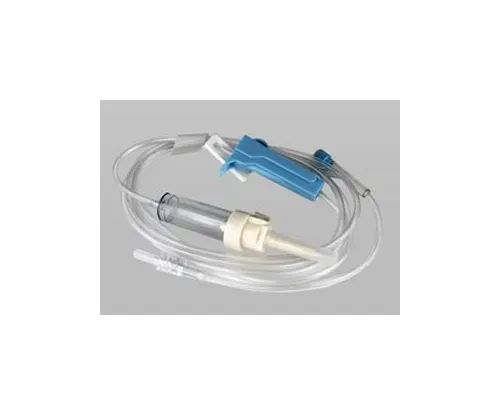 Exel - 27086 - IV Administration Set, 15 Drops, Combination Vented/ Non-Vented, Needle Free (Y) Injection Site, Option Lock, 78" Tube, Roller Clamp, Pinch Clamp, 50/cs