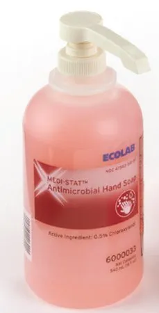 Ecolab - Medi-Stat - 6000033 - Antimicrobial Soap Medi-Stat Liquid 18 oz. Pump Bottle Floral Scent