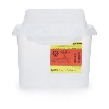 BD Becton Dickinson - BD - 305427 -  Sharps Container  Translucent White Base 12 H X 12 W X 4 4/5 D Inch Horizontal Entry 1.35 Gallon