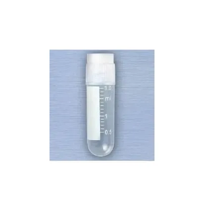 Globe Scientific - 3011 TO: 3011-50 - Cryoclear Vials, Sterile, External Threads, Attached Screwcap With Co molded Thermoplastic Elastomer (tpe) Sealing Layer, Round Bottom, Printed Graduations, Writing Space And Barcode