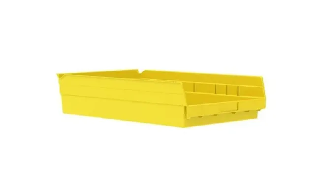 Akro-Mils - 30178YELLO - Shelf Bin Yellow Industrial Grade Polymers 4 X 11-1/8 X 17-7/8 Inch