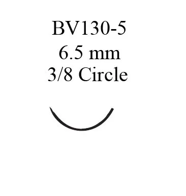 J & J Healthcare Systems - Ethilon - 2808G - Nonabsorbable Suture With Needle Ethilon Nylon Bv130-5 3/8 Circle Taper Point Needle Size 8 - 0 Monofilament
