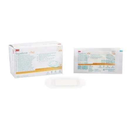 3M - 3584 - Tegaderm Transparent Film Dressing with Pad Tegaderm 2 3/8 X 4 Inch Frame Style Delivery Rectangle Sterile