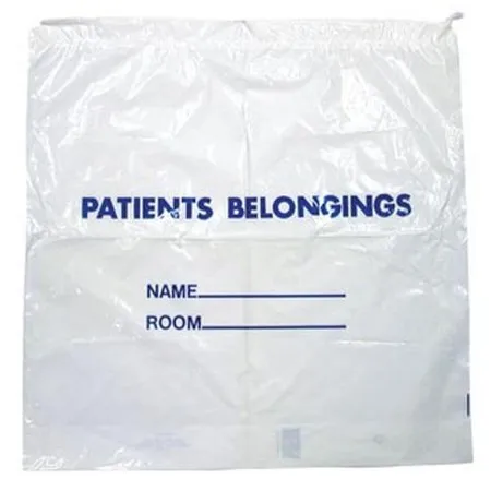 Donovan Industries - Dawnmist - PB01 - DawnMist Patient Belongings Bag DawnMist 18 1/2 X 20 Inch Polyethylene Snap Closure White