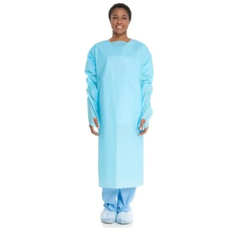 O & M Halyard - Halyard - 69490 - O&M   Protective Procedure Gown  One Size Fits Most Blue NonSterile ASTM F1671 Disposable