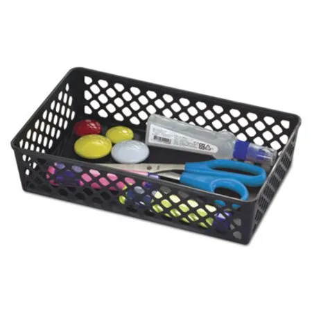 Officemate - OIC-26202 - Recycled Supply Basket, Plastic, 10.06 X 6.13 X 2.38, Black, 2/pack