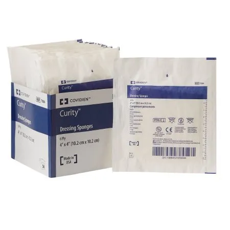 Cardinal - Curity - 7084- - Nonwoven Sponge Curity 4 X 4 Inch 2 per Pack Sterile 6-Ply Square