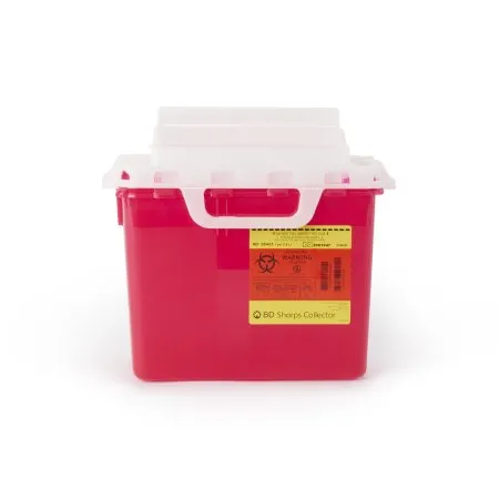 BD Becton Dickinson - BD - 305435 -  Sharps Container  Red Base 12 1/2 H X 10 7/10 W X 6 D Inch Horizontal Entry 2 Gallon