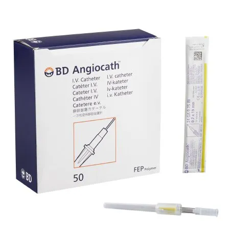 BD Becton Dickinson - Angiocath - 381112 -  Peripheral IV Catheter  24 Gauge 0.75 Inch Without Safety