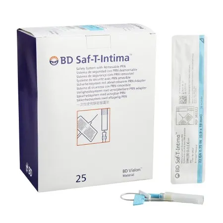 Bd - 383322 - 383322: Catheter Sti W/Prn Str Blue 22g X 3/4 25/Bx 8bx/