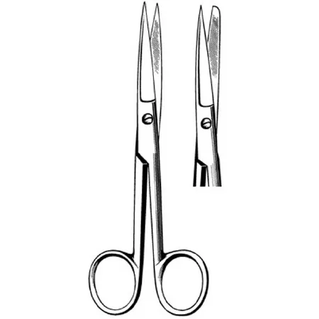 Sklar - Surgi-OR - 95-281 - Operating Scissors Surgi-or 6-1/2 Inch Length Office Grade Stainless Steel Nonsterile Finger Ring Handle Straight Sharp Tip / Blunt Tip