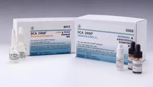 Siemens - DCA 2000 - 10311161 -  Diabetes Management Test Control Solution Kit  Hemoglobin A1c (HbA1c) Normal / Abnormal 4 X 0.25 mL