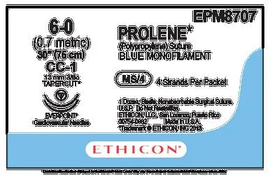 Ethicon From: EPM8706 To: EPM8707 - Prolene Suture 6-0 M0.7 Usp6/0