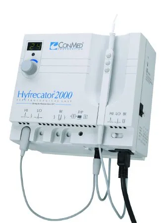 Conmed - 7-900-115 - Hyfrecator 2000 For U.S. (115V) Accessories included: Instruction Video, Operators Manual and Reusable Handswitching Pencil, Remote Up/ Down/ Power, Hand Control