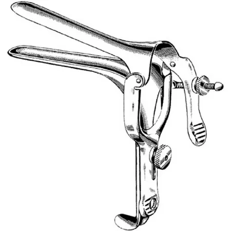 Sklar - Surgi-OR - 95-348 - Vaginal Speculum Surgi-or Pederson Nonsterile Mid Grade Stainless Steel Medium Double Blade Duckbill Reusable Without Light Source Capability