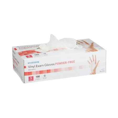 McKesson - 14-114 - Exam Glove Small NonSterile Vinyl Standard Cuff Length Smooth Clear Not Rated
