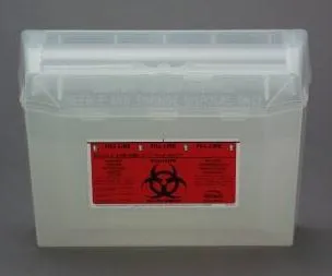 Bemis Healthcare - Wall Safe - From: 125020 To: 125030 -  Sharps Container  Translucent Red Base 8 H X 11 L X 4 1/4 W Inch Horizontal Entry 0.75 Gallon