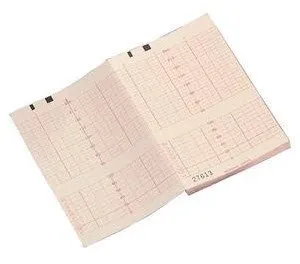 Philips Healthcare - Philips - 989803105491 - Fetal Diagnostic Monitor Recording Paper Philips Thermal Paper 150 mm X 100 mm Z-Fold Orange Grid