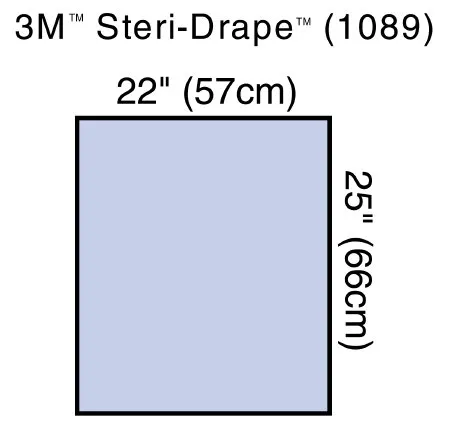 3M - 1089 - Steri Drape General Purpose Drape Steri Drape Utility Sheet 22 W X 25 L Inch Sterile