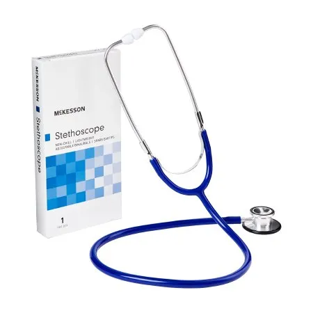 McKesson - 01-670RBGM - Classic Stethoscope Royal Blue 1 Tube 22 Inch Tube Double Sided Chestpiece