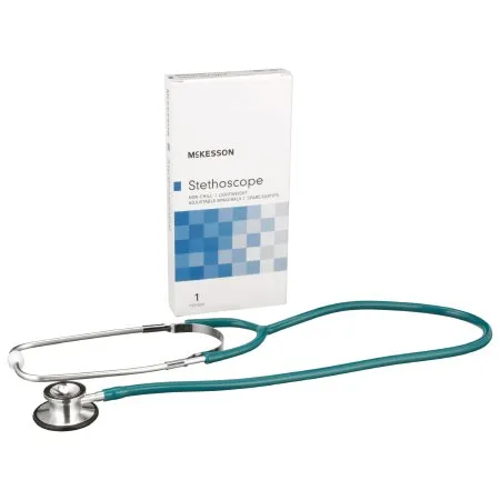 McKesson - 01-670TLGM - Classic Stethoscope Teal Blue 1 Tube 22 Inch Tube Double Sided Chestpiece