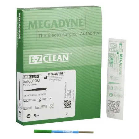 J&J - Megadyne E-Z Clean - 0013M - Needle Electrode Megadyne E-Z Clean Coated Stainless Steel Modified Needle Tip Disposable Sterile