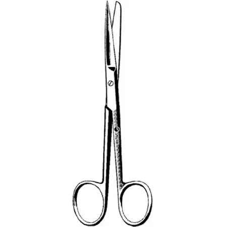 Sklar - 14-1155 - Operating Scissors Sklar Deaver 5-1/2 Inch Length Or Grade Stainless Steel Finger Ring Handle Straight Sharp Tip / Blunt Tip