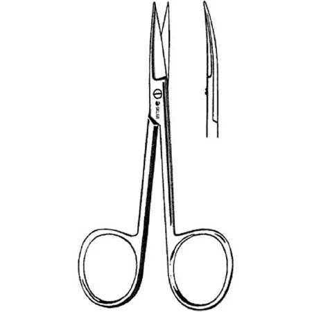 Sklar - 47-1045 - Tissue Scissors Sklar 4-3/4 Inch Length Or Grade Stainless Steel Finger Ring Handle Curved Sharp Tip / Sharp Tip