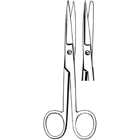 Sklar - Merit - 97-281 - Operating Scissors Merit 6-1/2 Inch Length Office Grade Stainless Steel Nonsterile Finger Ring Handle Straight Sharp Tip / Blunt Tip