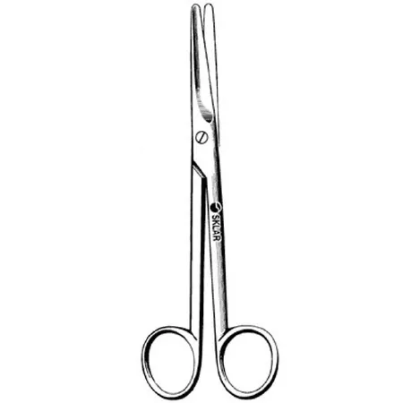 Sklar - 22-1567 - Dissecting Scissors Sklar Mayo 6-3/4 Inch Length Or Grade Stainless Steel Nonsterile Finger Ring Handle Straight Blunt Tip / Blunt Tip