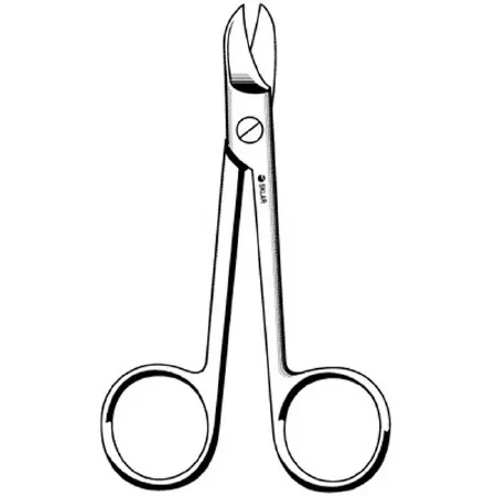 Sklar - 24-2345 - Dental Scissors Sklar 4 Inch Length Or Grade Stainless Steel Finger Ring Handle Straight Sharp Tip / Sharp Tip