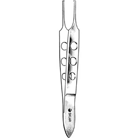 Sklar - 66-4234 - Tissue Forceps Bishop-harmon 3-1/2 Inch Length Surgical Grade Stainless Steel Nonsterile Nonlocking Thumb Handle Straight Serrated Tips With 1 X 2 Teeth