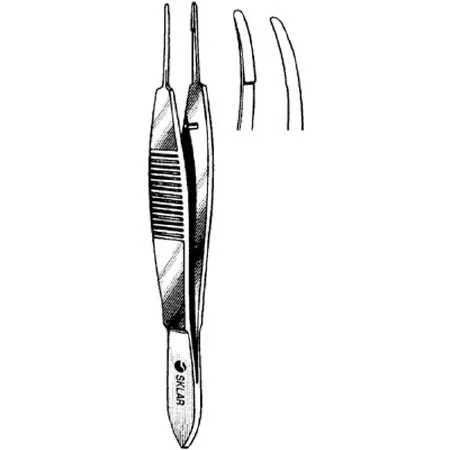 Sklar - 66-6142 - Suture Forceps Sklar Harms 4 Inch Length Surgical Grade Stainless Steel Nonsterile Nonlocking Thumb Handle Curved 0.5 Mm Tips With Smooth Tying Platform