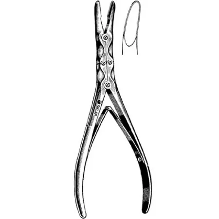 Sklar - 40-4265 - General Purpose Rongeur Zaufel Jansen Curved, Hollow Tips Spring-loaded Plier Type Handle 7 Inch L