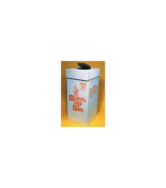 Fisher Scientific - Burn-up Bin - 120098A - Biohazard Waste Box Burn-up Bin White Box Cardboard / Polyethylene 12 X 12 X 27 Inch