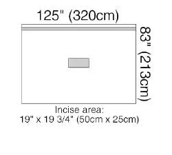3M - 1014 - Isolation Drape, Incise Film, Adhesive Strip Along Top